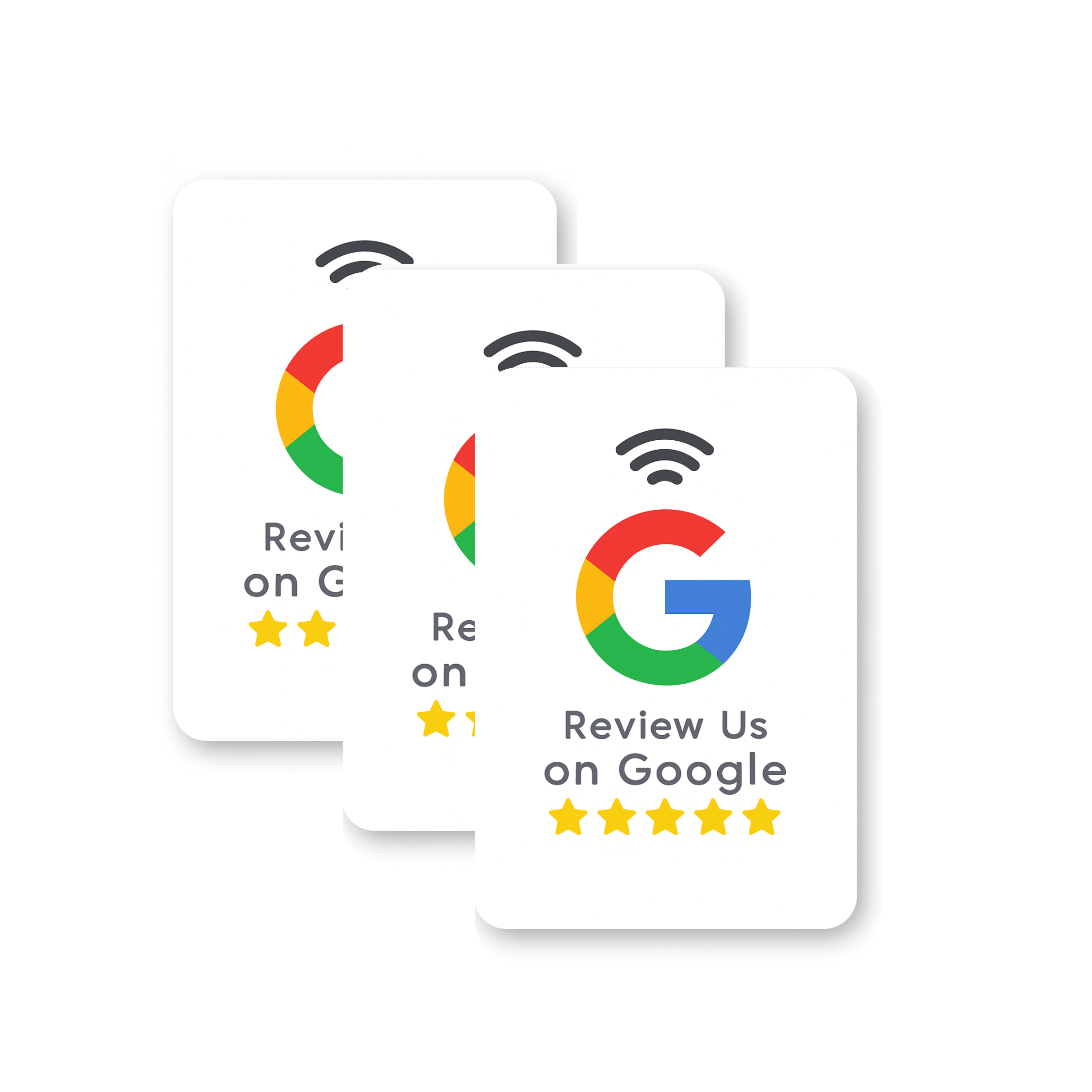 Google Review Card 3 Pack - White