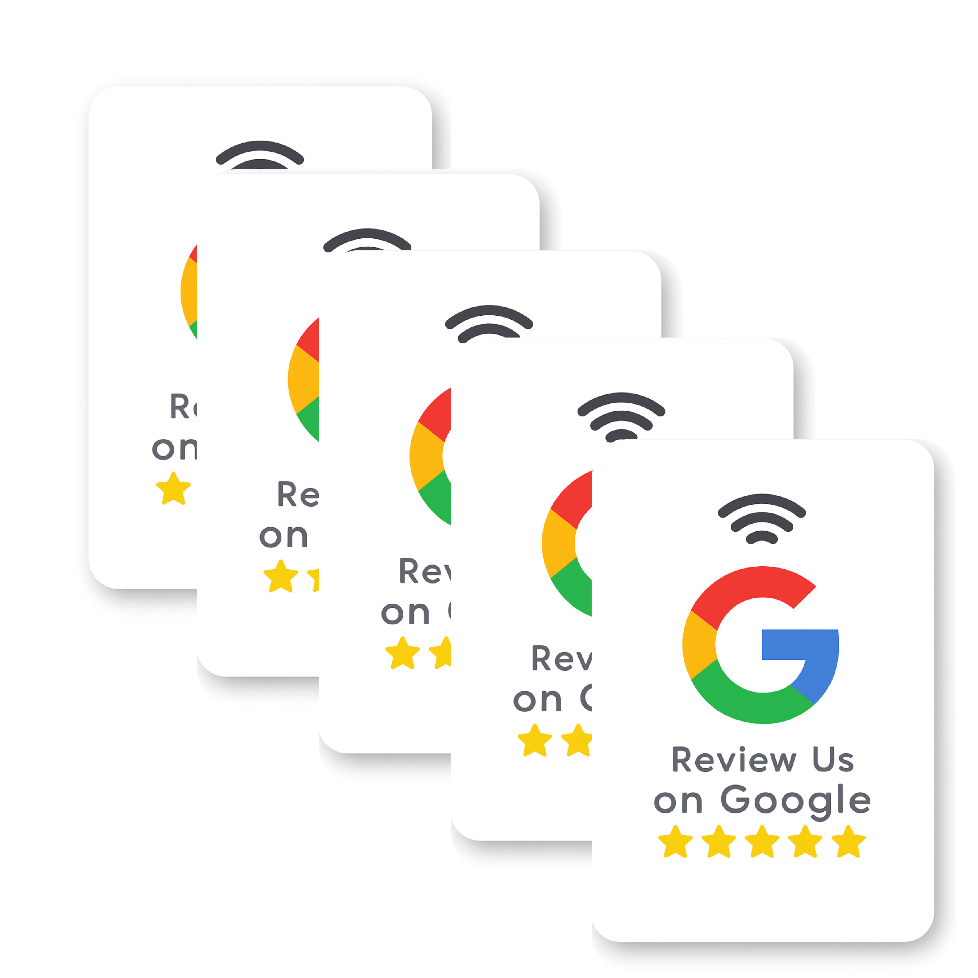 Google Review Card 5 Pack - White